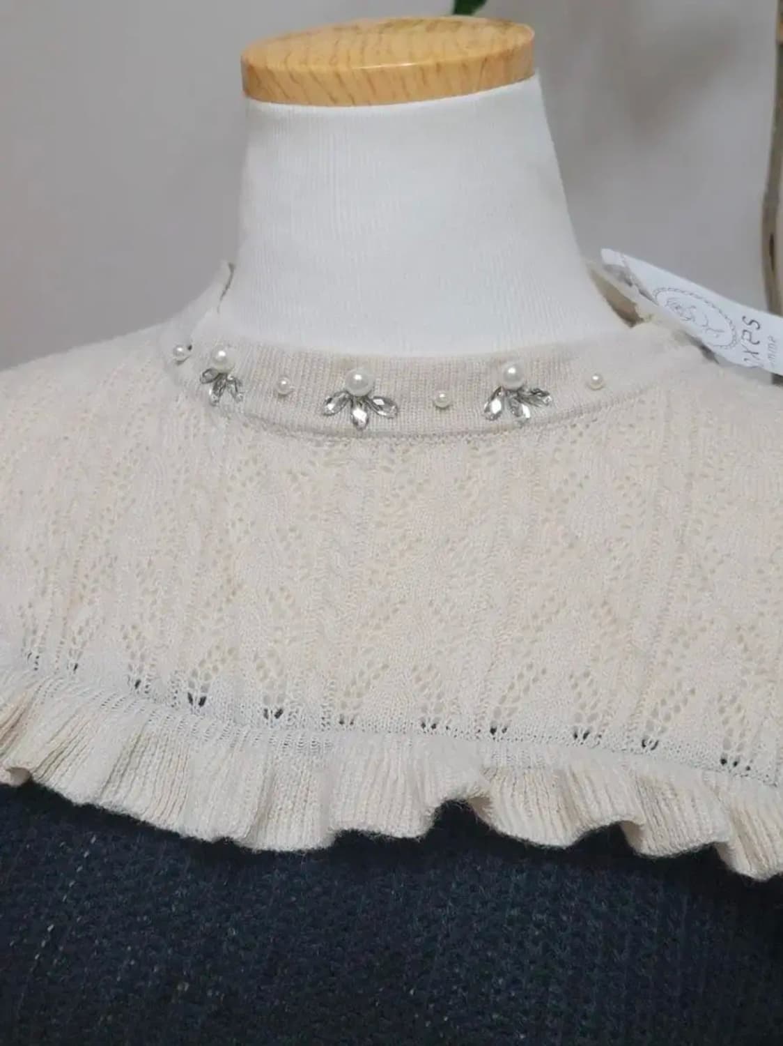 일본빈티지 새제품 axes femme 블랙 니트 원피스 상품이미지4