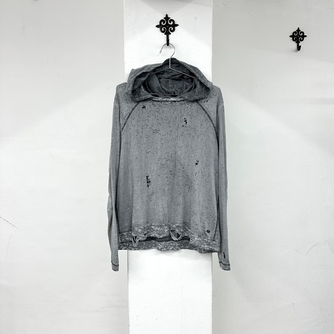 cement distressed hood long sleeve 상품이미지3