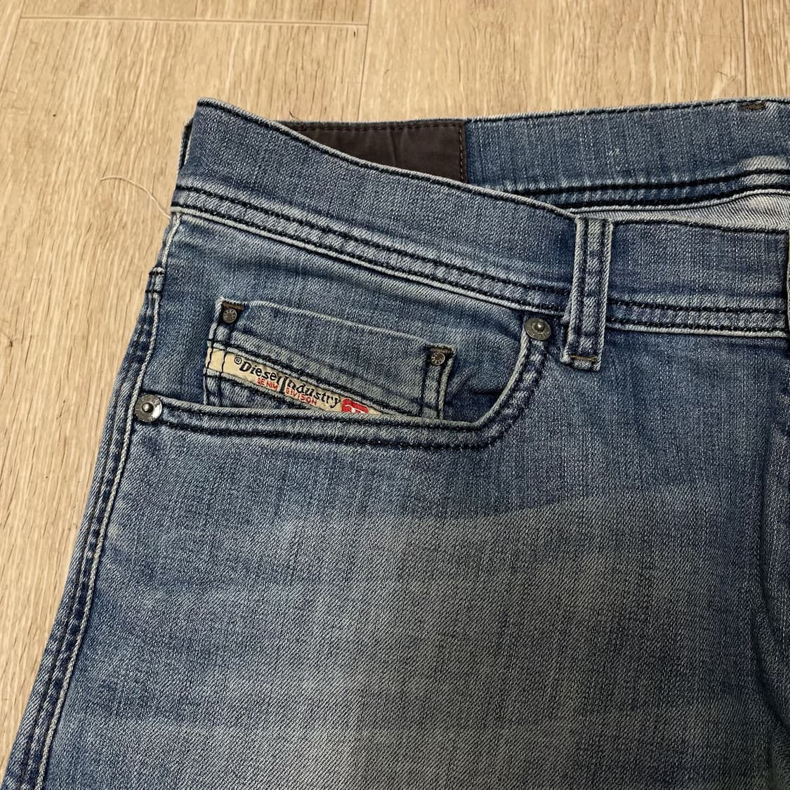 디젤 테파 슬림 캐럿 데미지 워싱 데님 청바지 [중청] W34 L32 상품이미지4