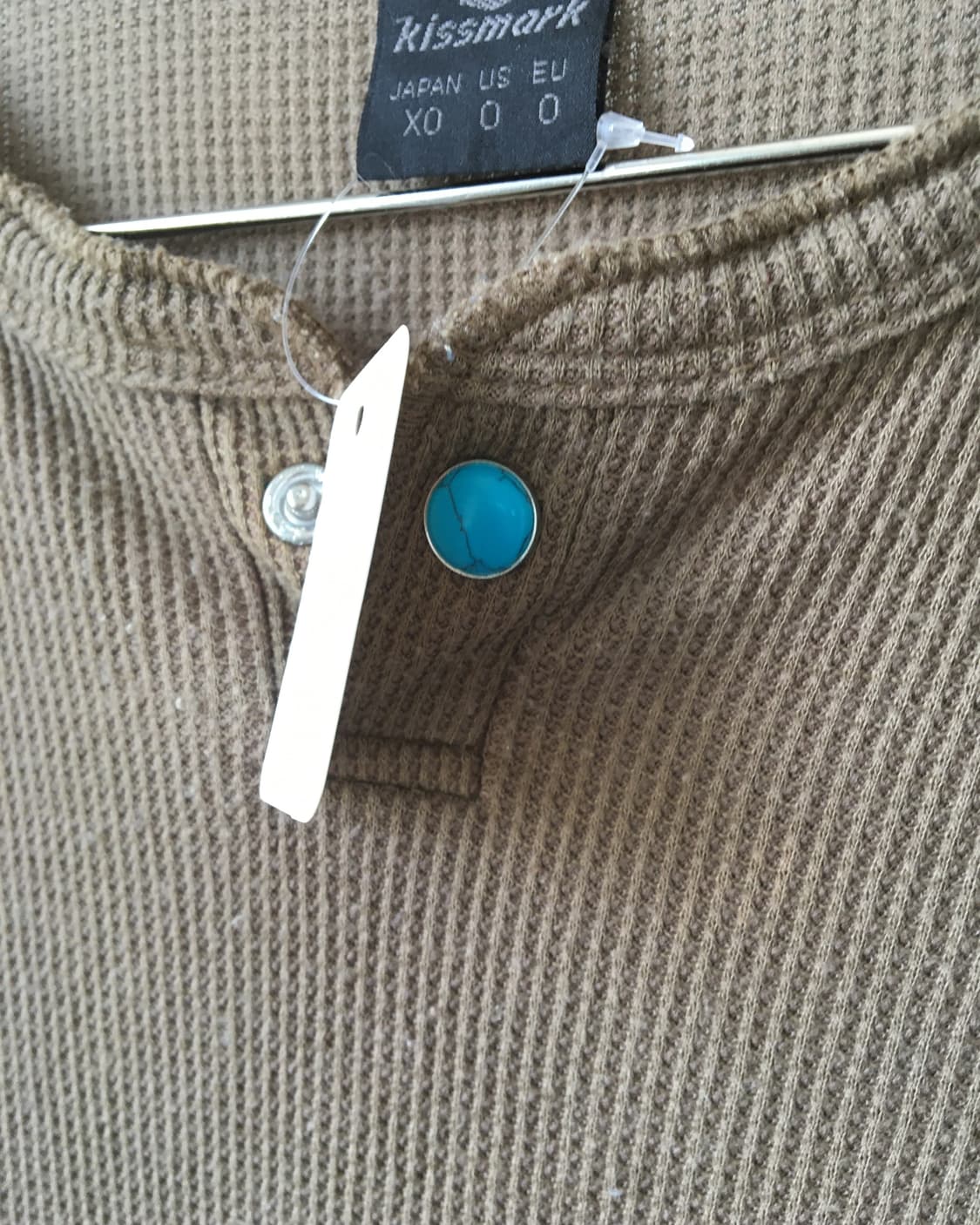 Back printing button point ribbed sleeve 상품이미지3