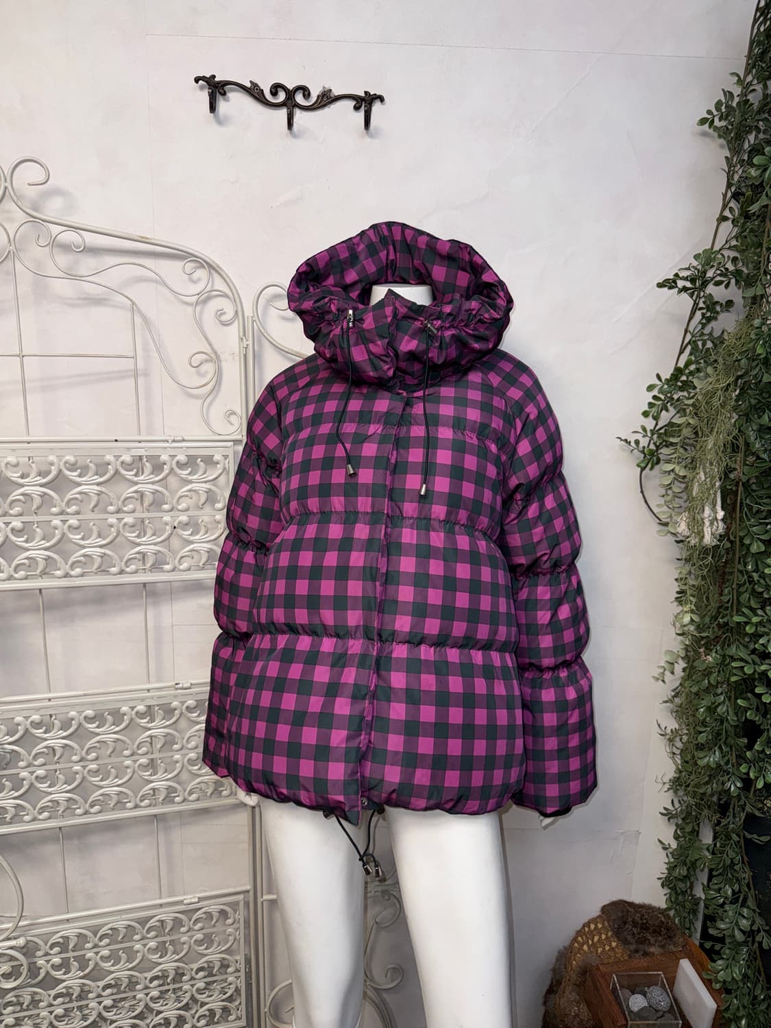 MISS SIXTY black pink check down puffer  상품이미지7