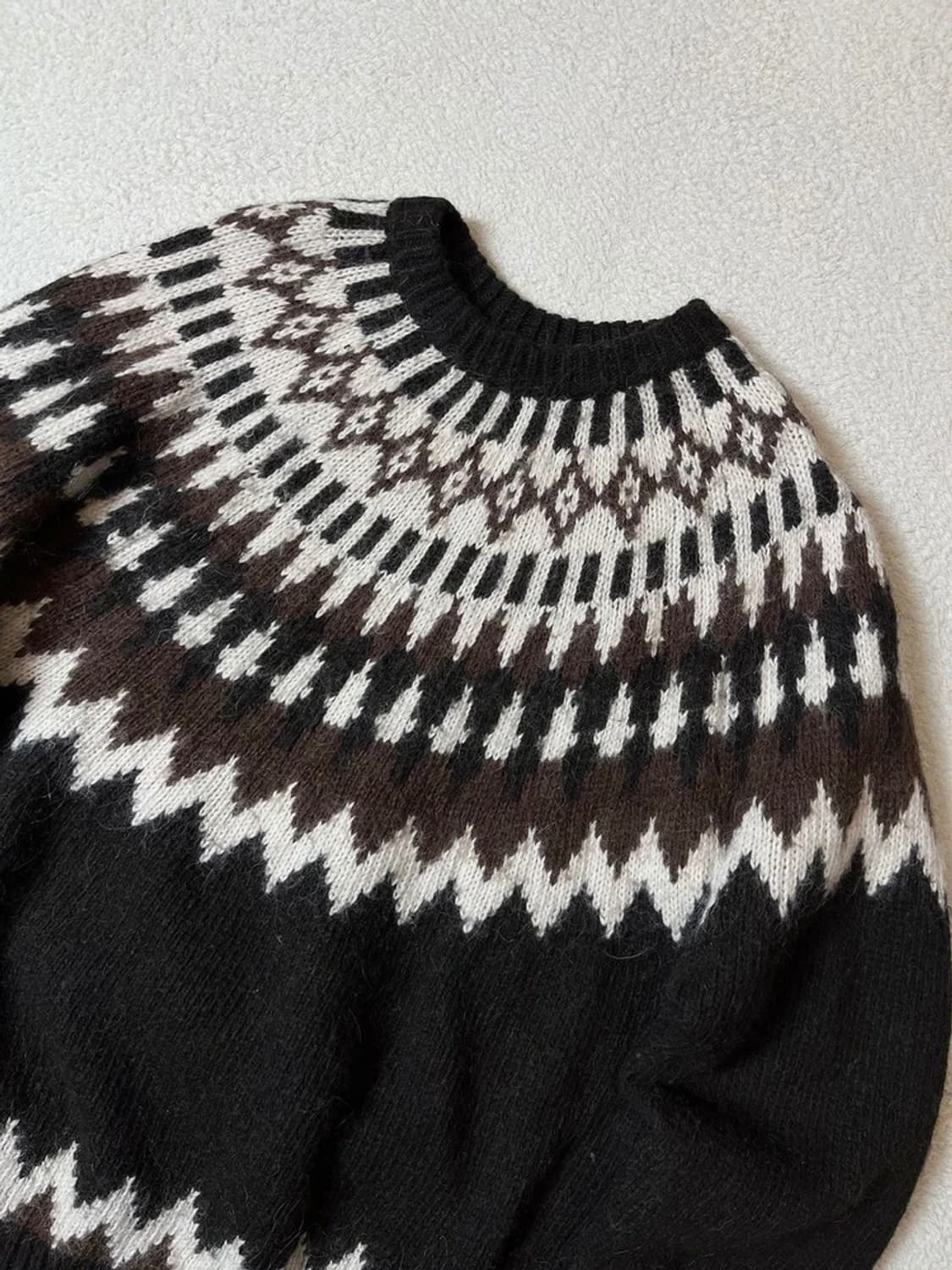 빔즈 BEAMS 노르딕 알파카 울 니트 PN7102 상품이미지3