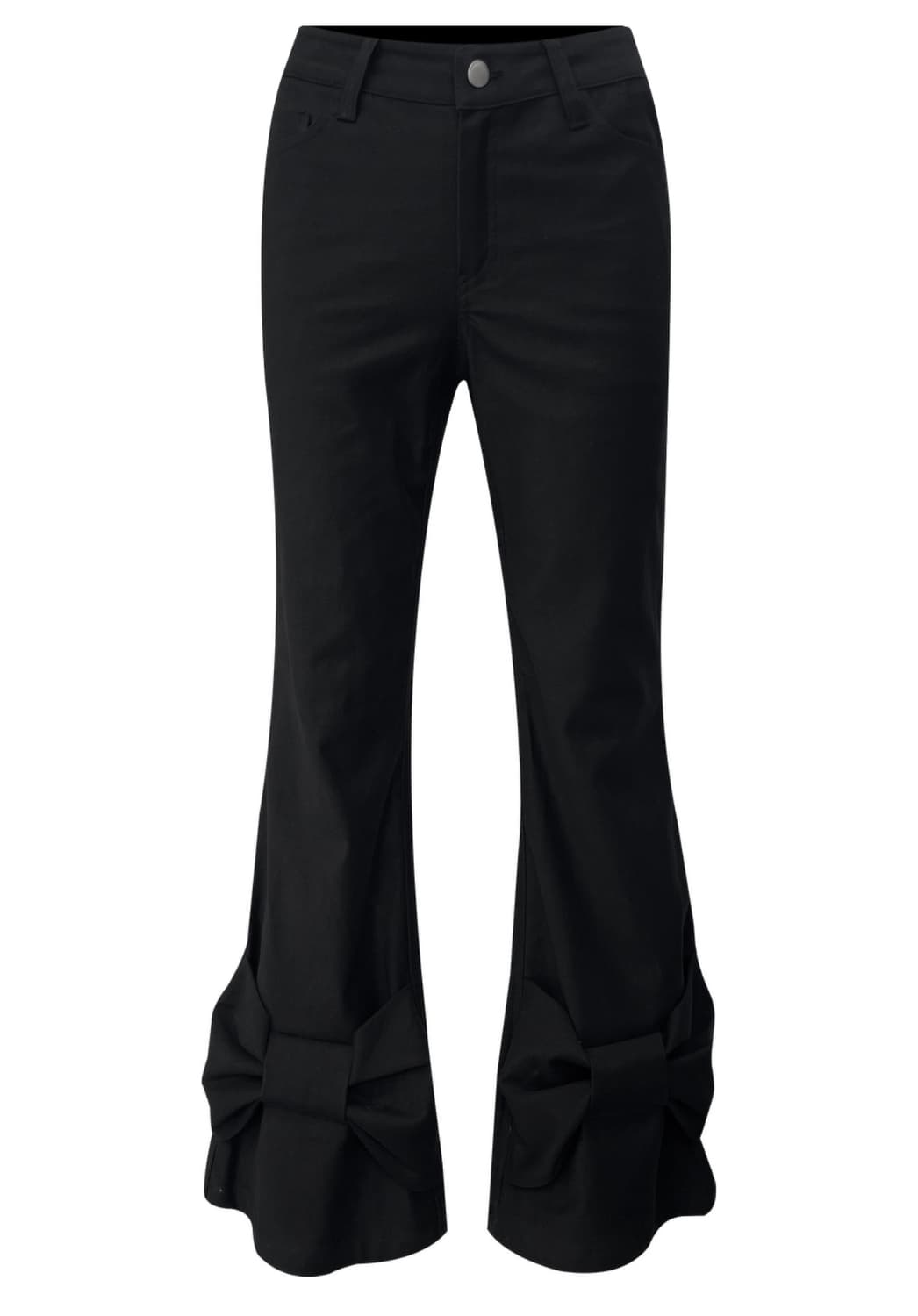 BOW BOOTCUT PANTS (BLACK) 상품이미지1