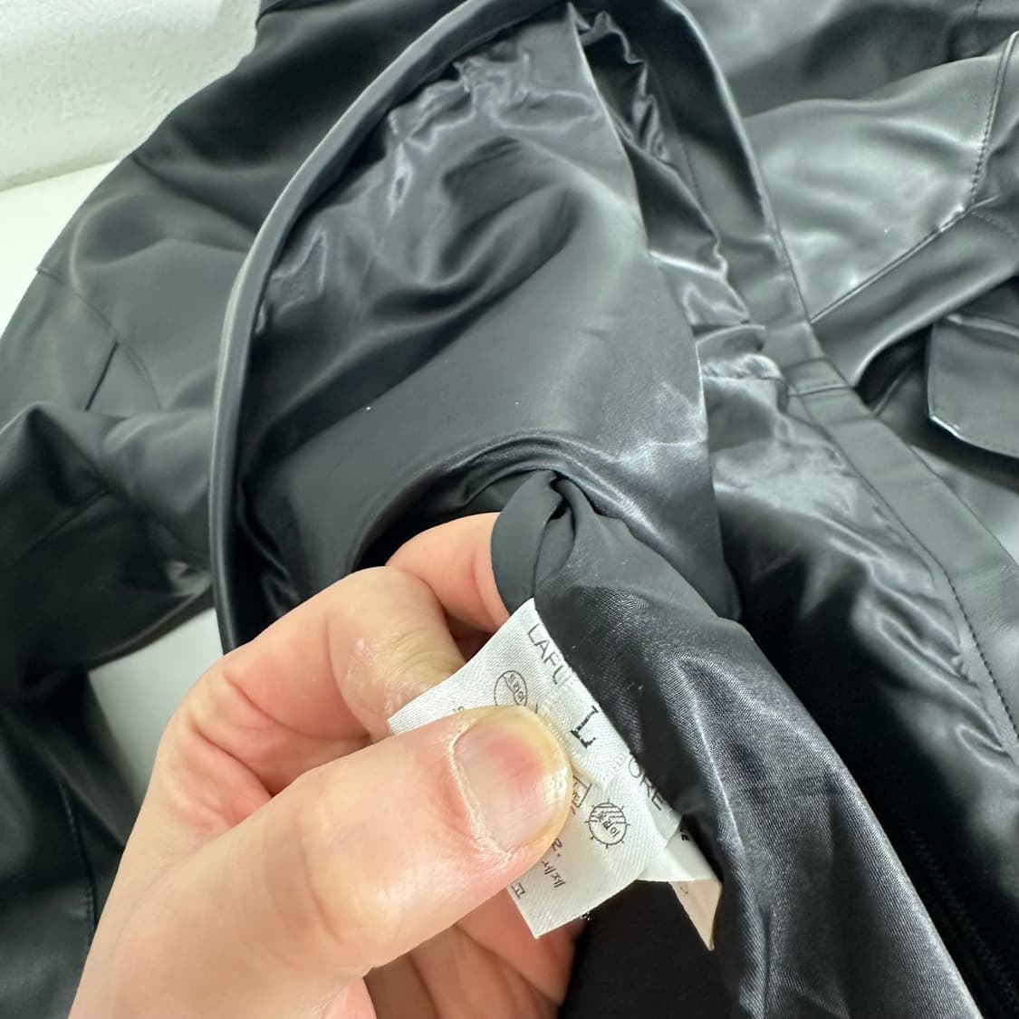 L 라퍼지스토어 블랙 가죽 레더자켓 상품이미지8