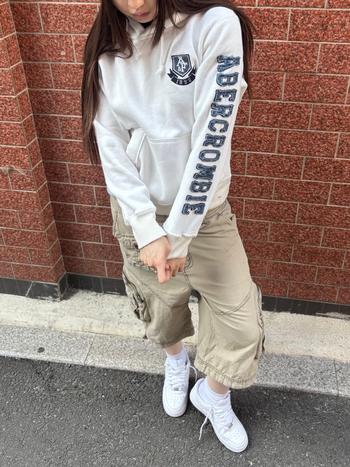 아베크롬비 A&F 화이트 후드티 상품이미지2