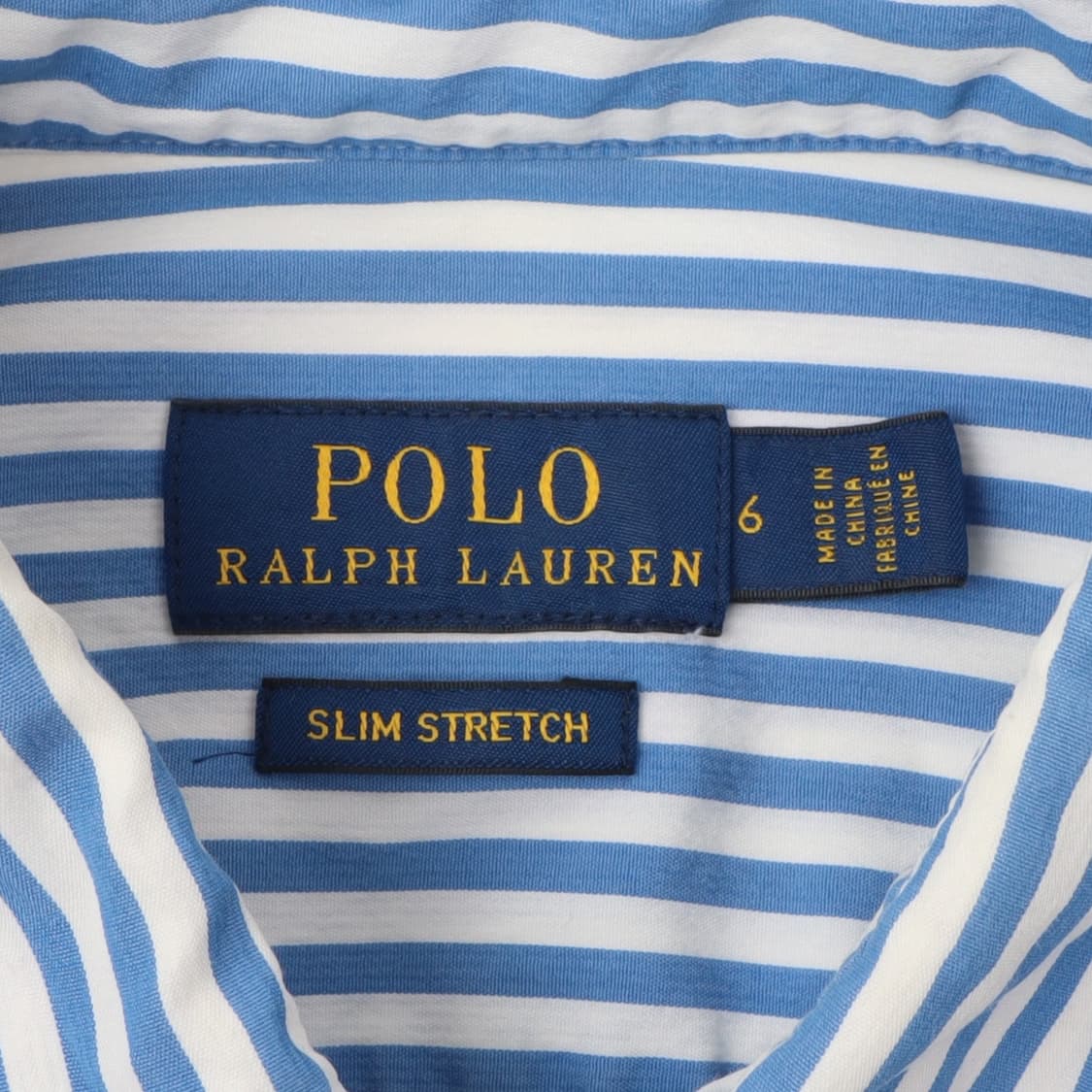 폴로 랄프로렌 우먼스 블루 스트라이프 셔츠 상품이미지8