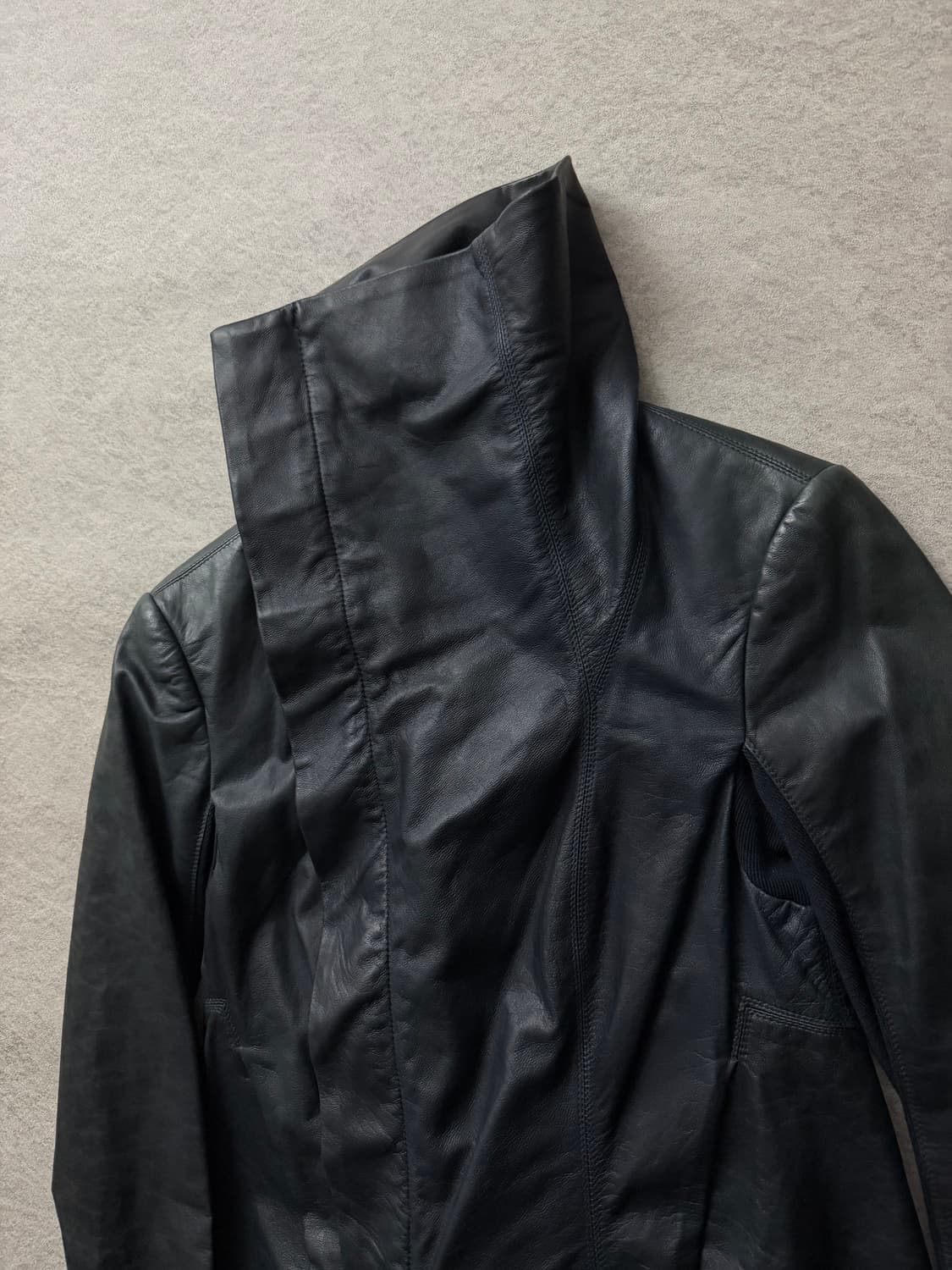 릭오웬스 하이넥 램스킨 레더자켓 상품이미지3