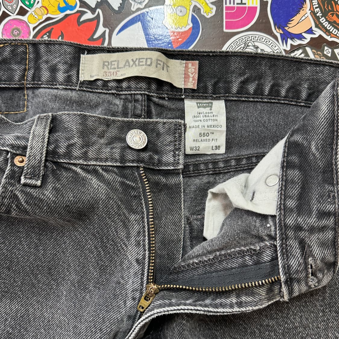 00s 리바이스 550 블랙 진 데님 팬츠 32 상품이미지6