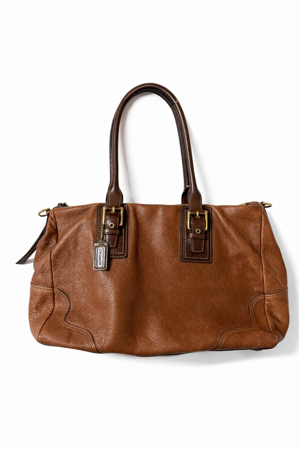 코치 빈티지 브라운 풀레더 숄더백 보스턴백 미디움 상품이미지2