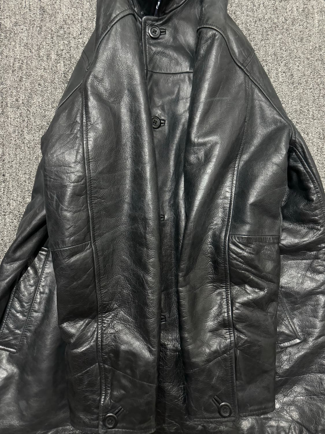 90s 올드 빈티지 갭 카우하이드 레더 카코트 L 상품이미지6