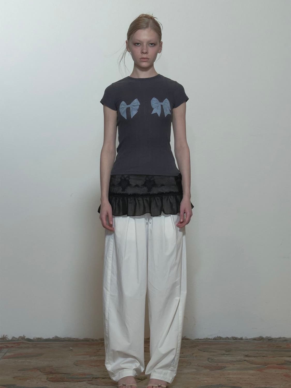 스컬프터 마이크로 쉬어 스커트 블랙 L 상품이미지3