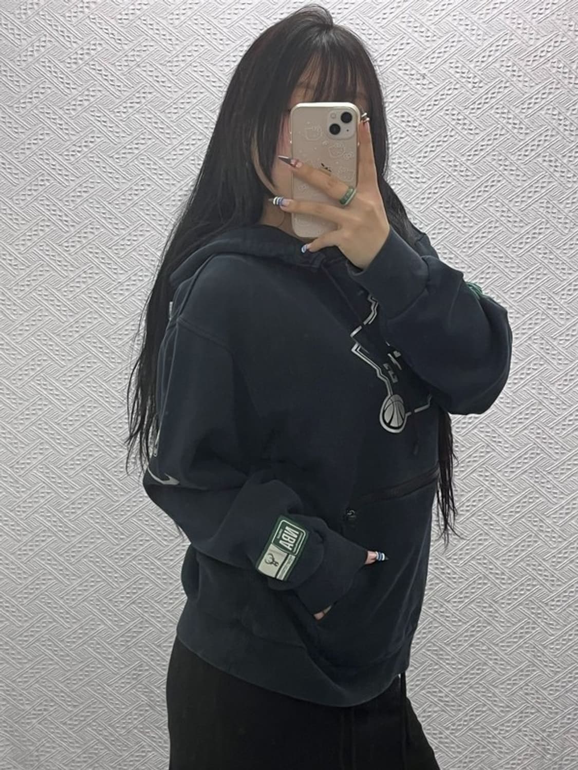 나이키 X NBA 올드스쿨 캐주얼 패치 약기모 후드티 L C07605 상품이미지2