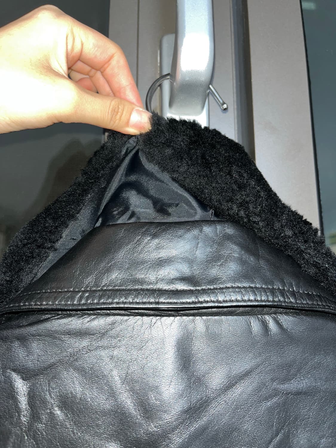 빈티지 양가죽 레더자켓 퍼 탈부착 가능 상품이미지3