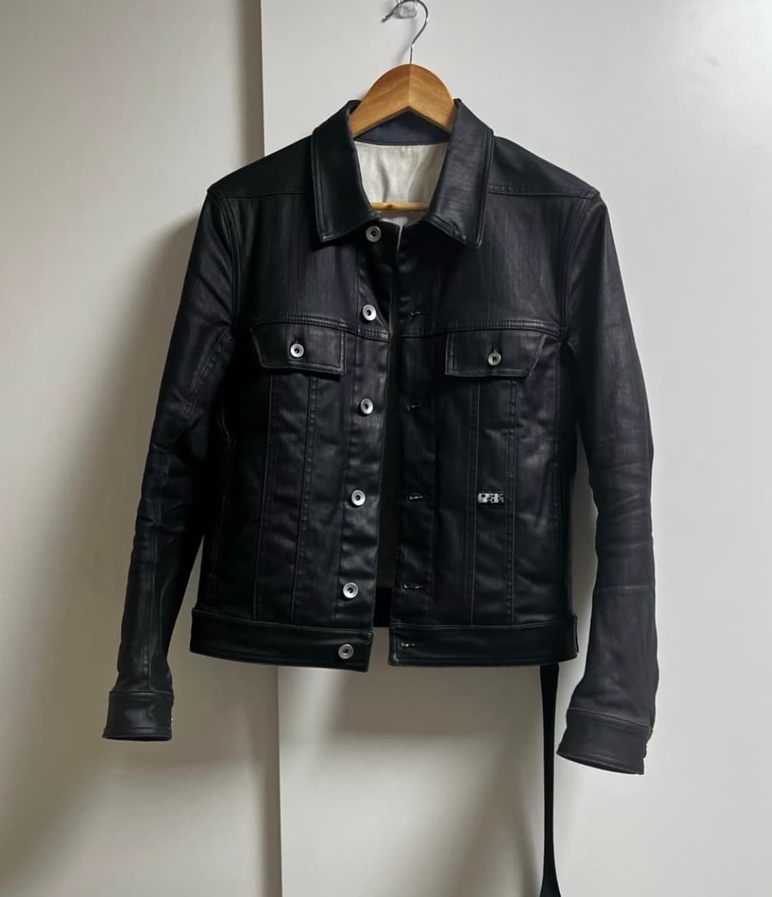 (L 삽니다) 릭오웬스 코팅 트러커 자켓 상품이미지1