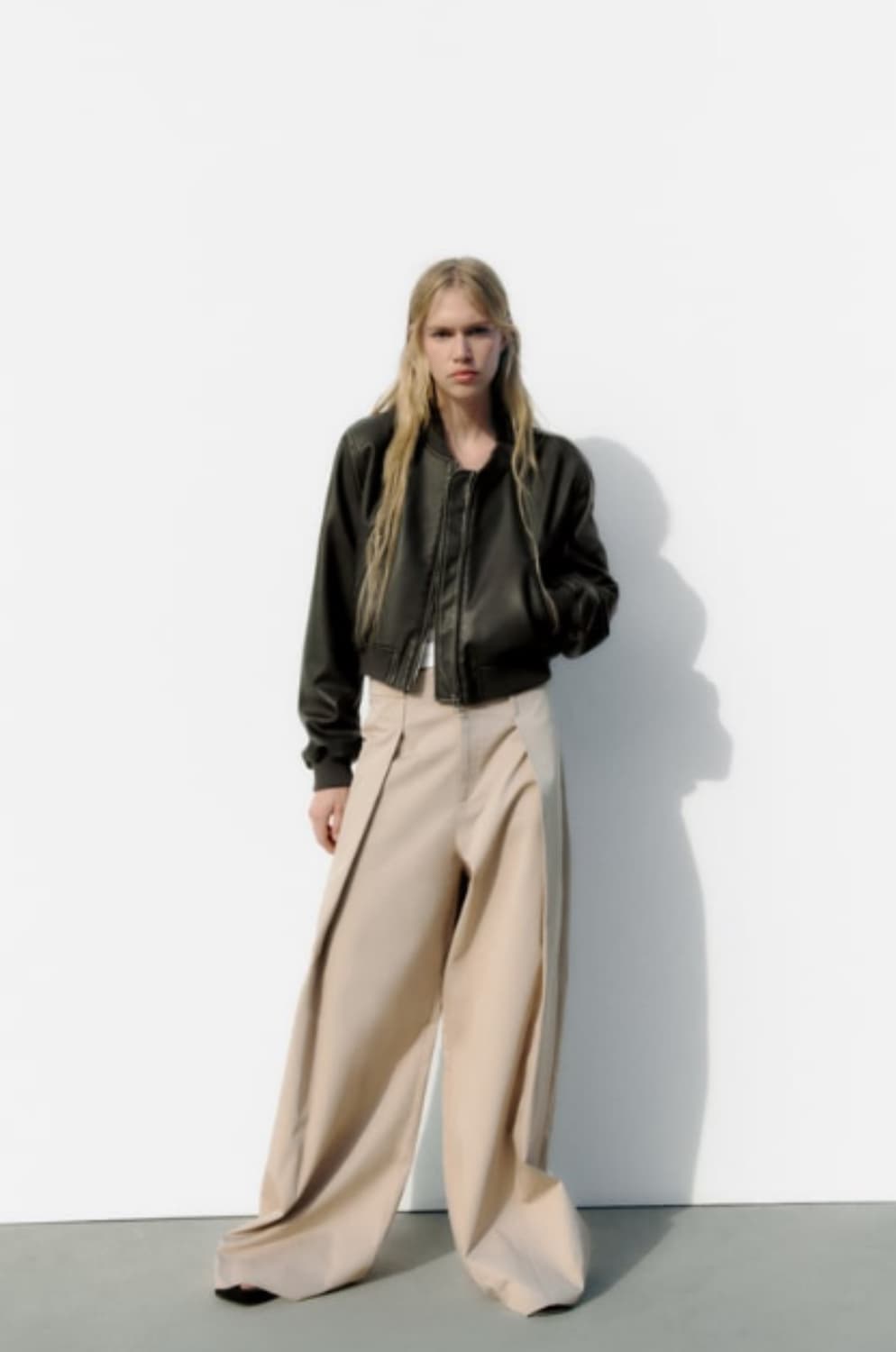 자라 페이크레더 봄버자켓 가죽자켓 상품이미지3