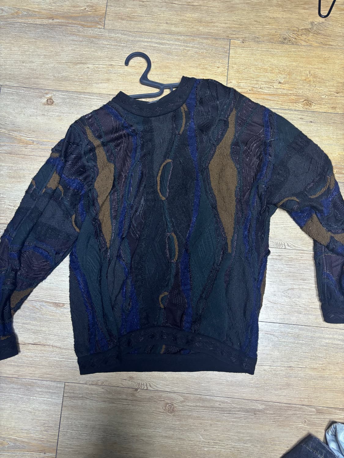 쿠지 멀티배색 빈티지 니트 상품이미지1