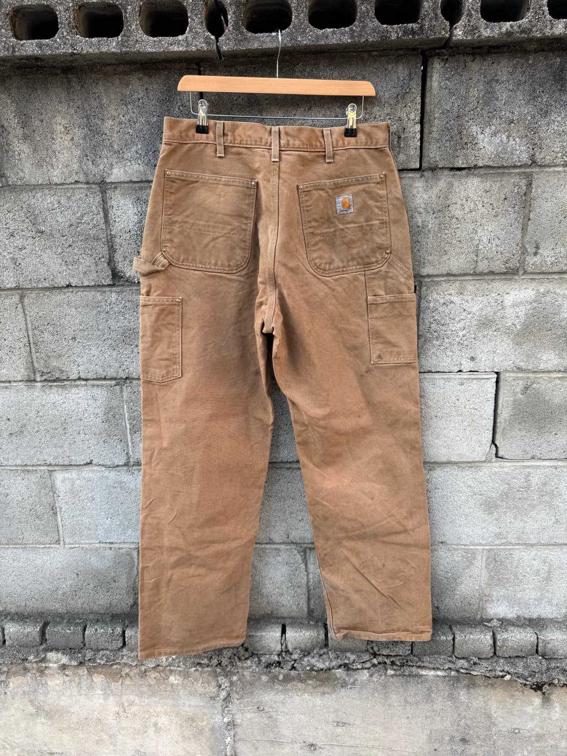 칼하트 빈티지 b01 브라운 더블니 카펜터 워크 팬츠 34/32 상품이미지2