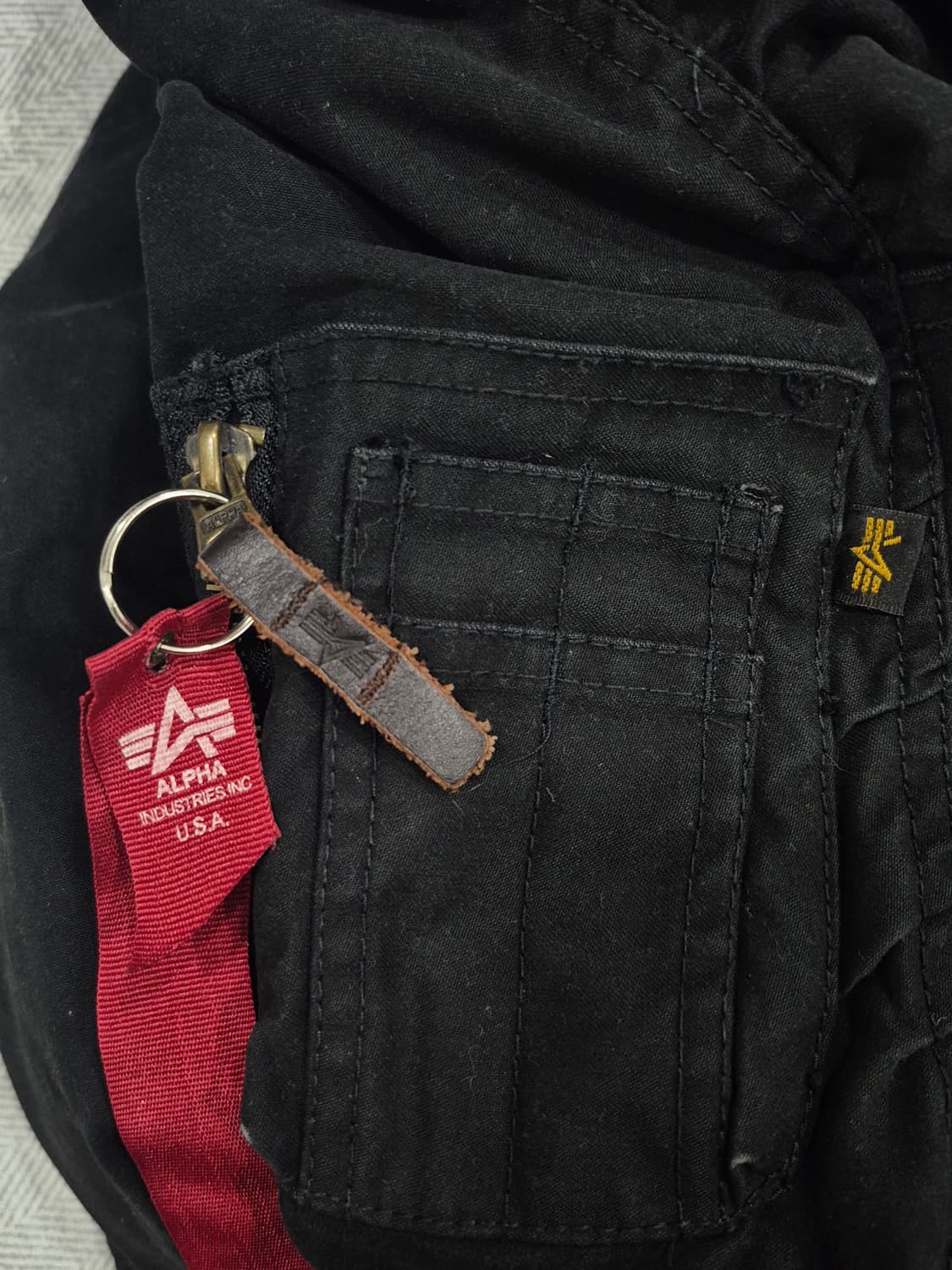 알파인더스트리 블랙 후드 야상 점퍼 자켓 남성 95~100사이즈 상품이미지3