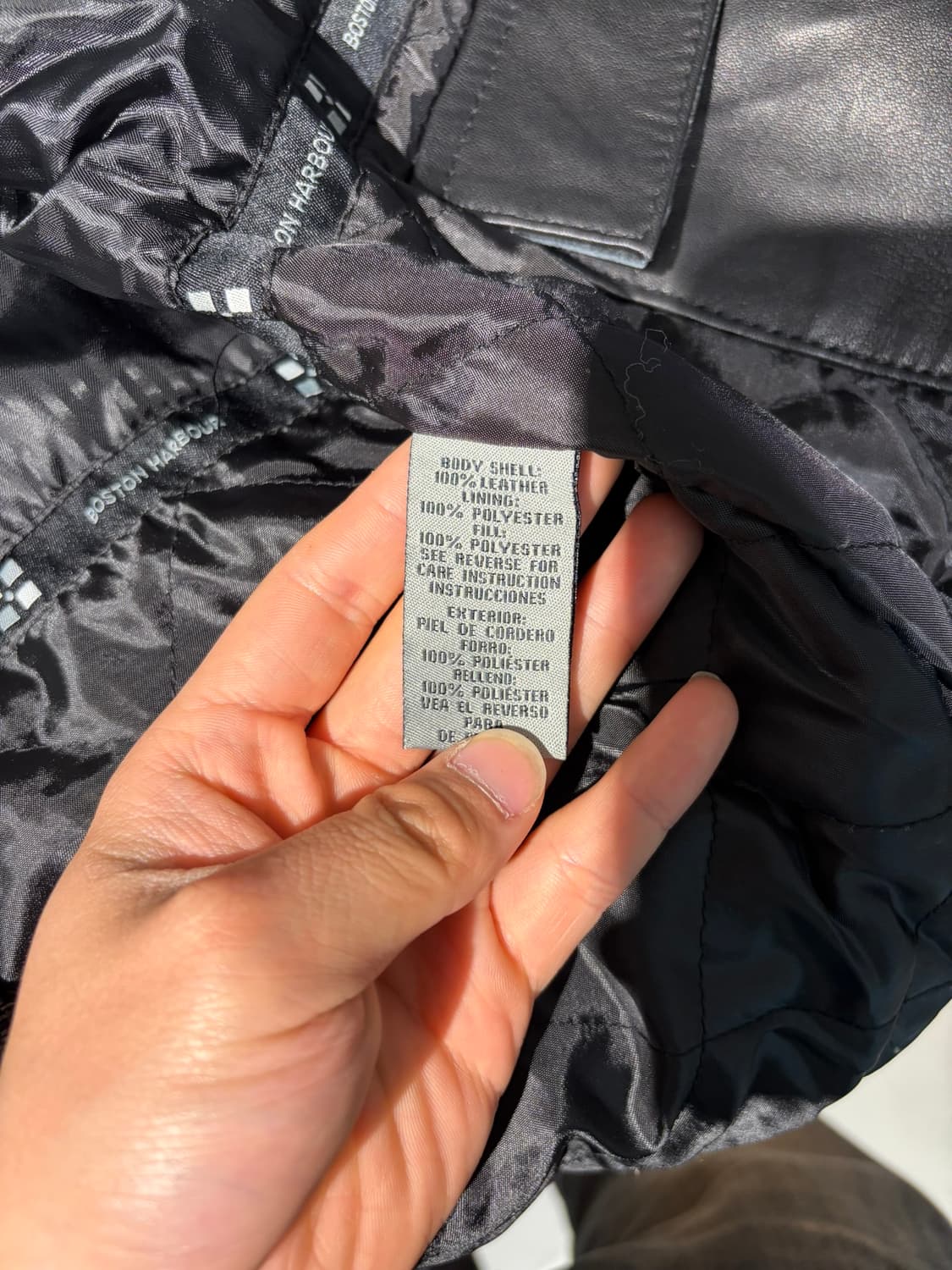 Boston Harbor 싱글 레더 자켓 상품이미지6