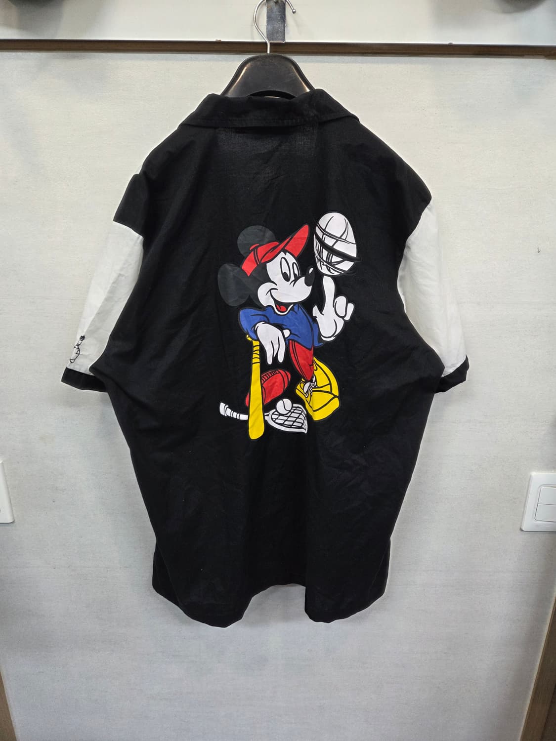 빈티지 usa 90s 미키마우스 프린팅 볼링 셔츠반팔 xl 상품이미지2