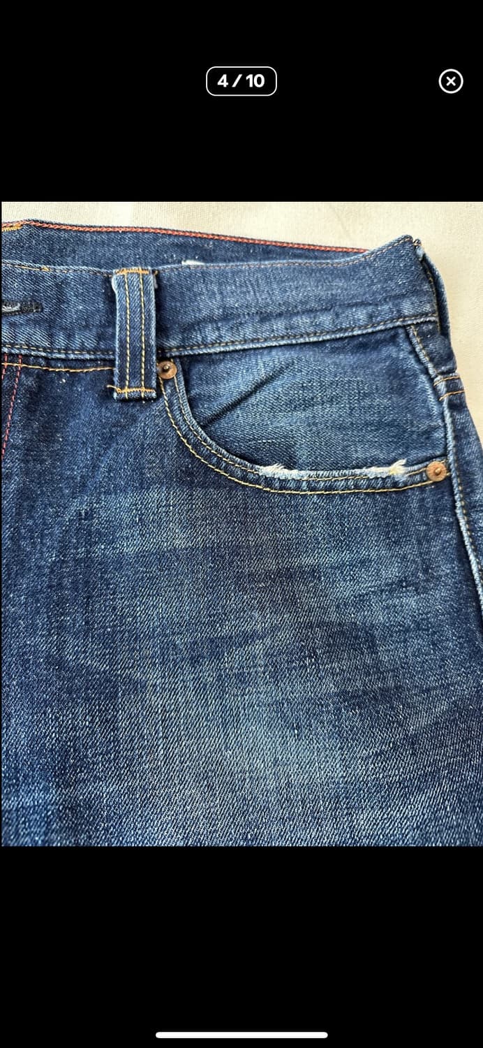 리바이스 프리미엄 그린탭 워싱진 34X33 상품이미지4