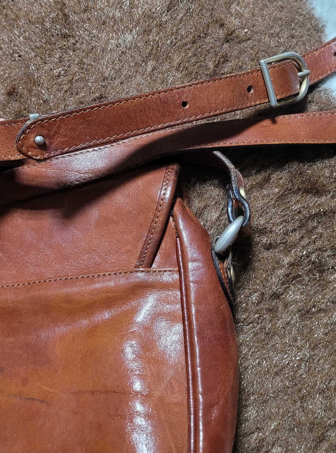 호주 OROTON 빈티지 가죽 핸드백 상품이미지10