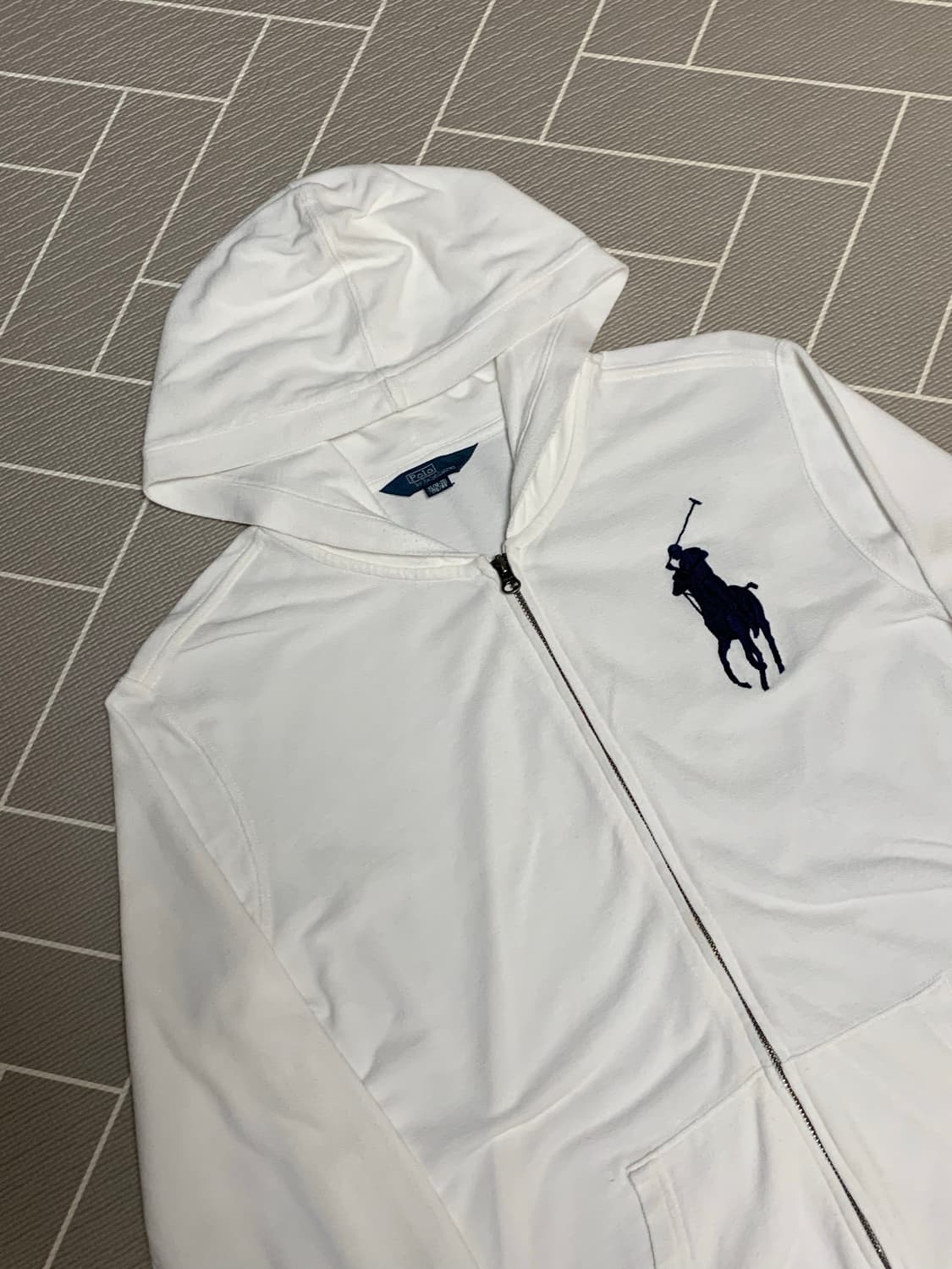 폴로 빅포니 후드집업 화이트 상품이미지2