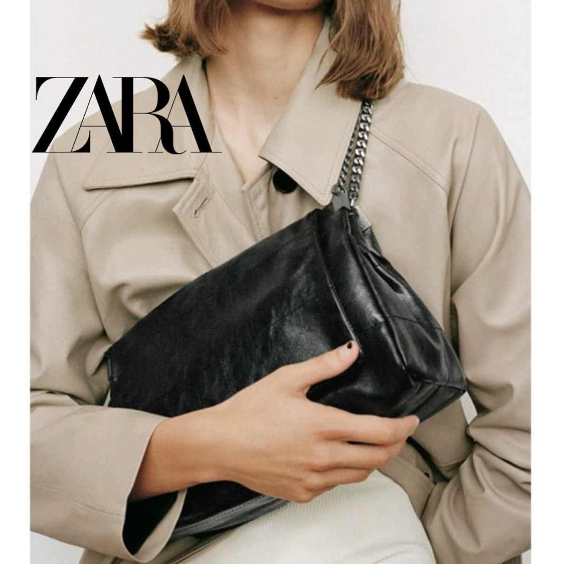 새제품)ZARA 자라 락스타일 플랩 숄더백 블랙 유나가방 6360/110 상품이미지2