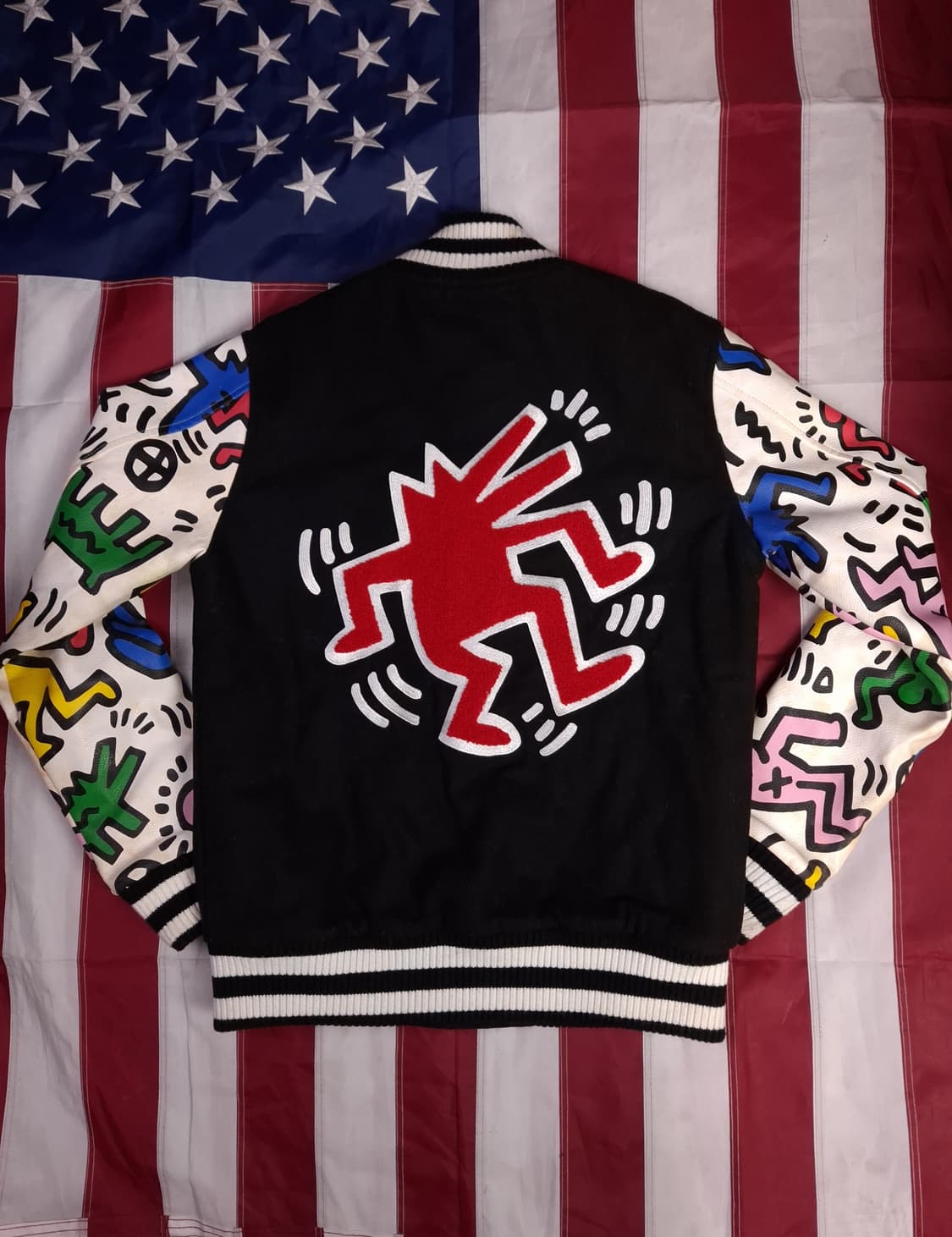 오리지날 조이리치 x 키스해링 바시티 자켓 상품이미지1