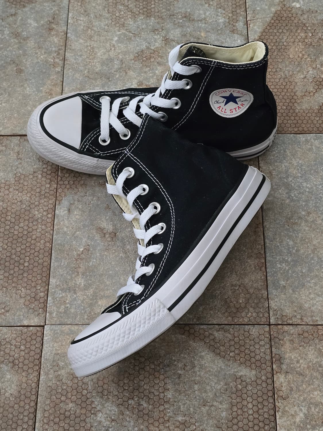 (220)컨버스 척테일러 올스타 하이 검흰  상품이미지3