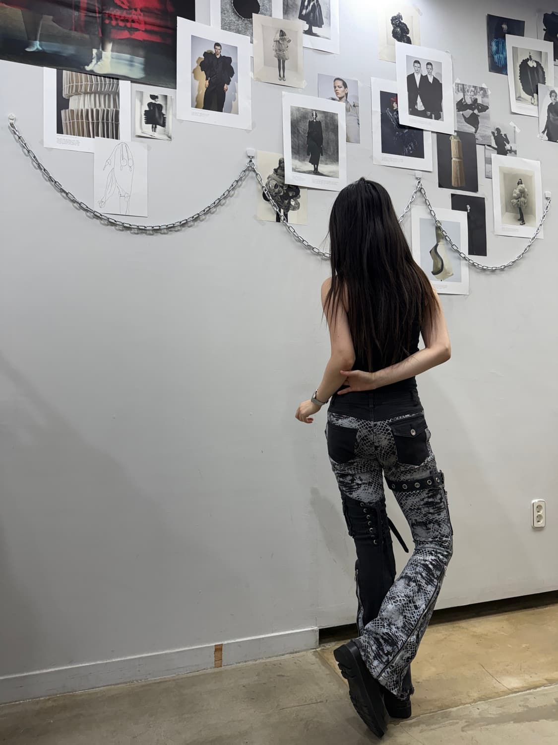 알곤퀸즈 파이톤 디테일 부츠컷 팬츠 상품이미지8