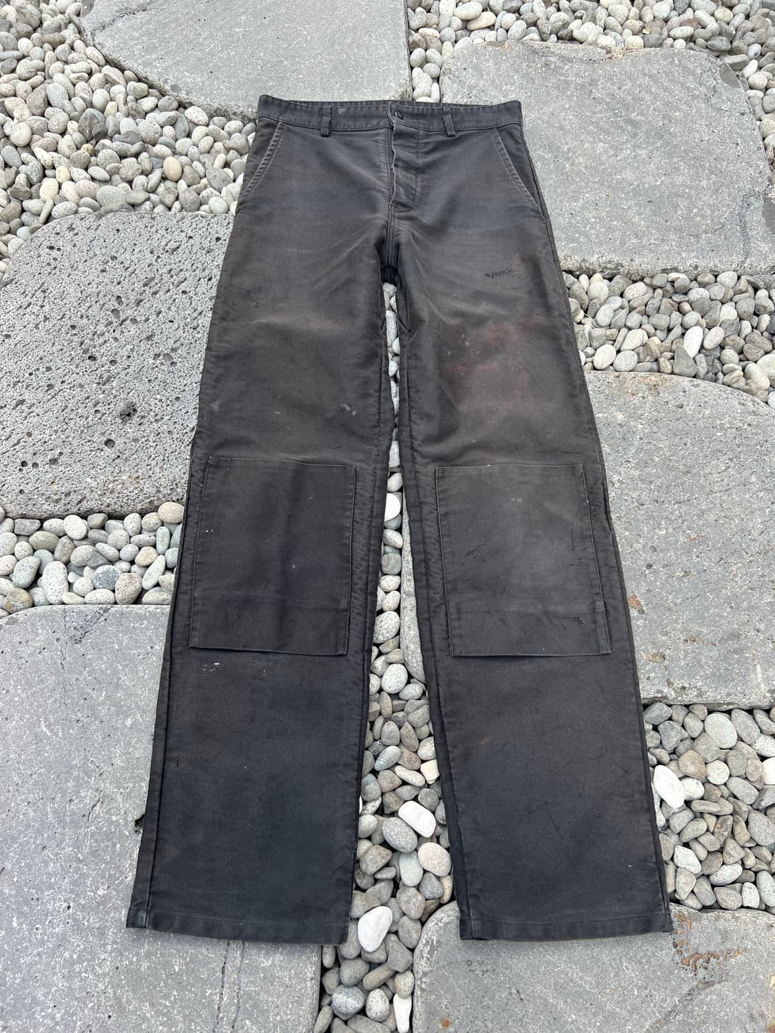 OLD EURO LAFONT BLACK MOLESKIN 블랙몰스킨팬츠 상품이미지1