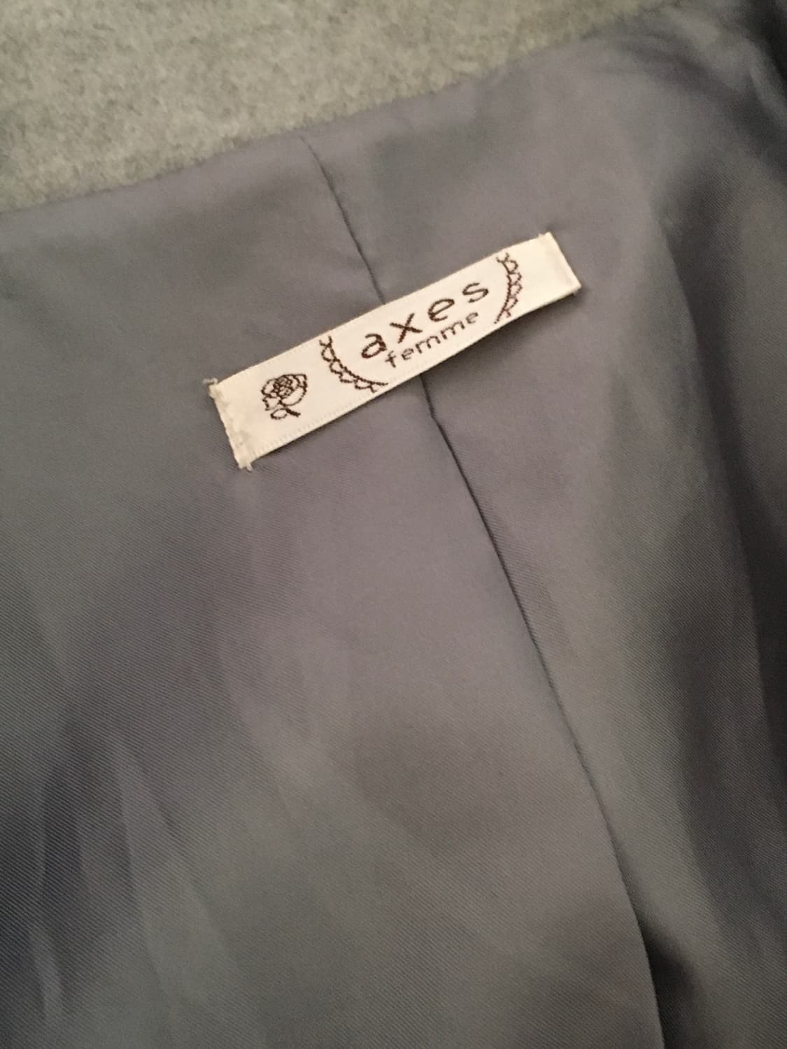 엑시즈팜 그레이 리본 코트 라떼 히메 갸루 러블리 오네 양산형 지뢰계 상품이미지2