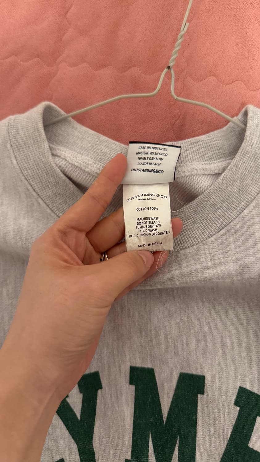 아웃스탠딩 V.S.C 스웻셔츠 멜란지 그레이 색상 S사이즈 상품이미지5