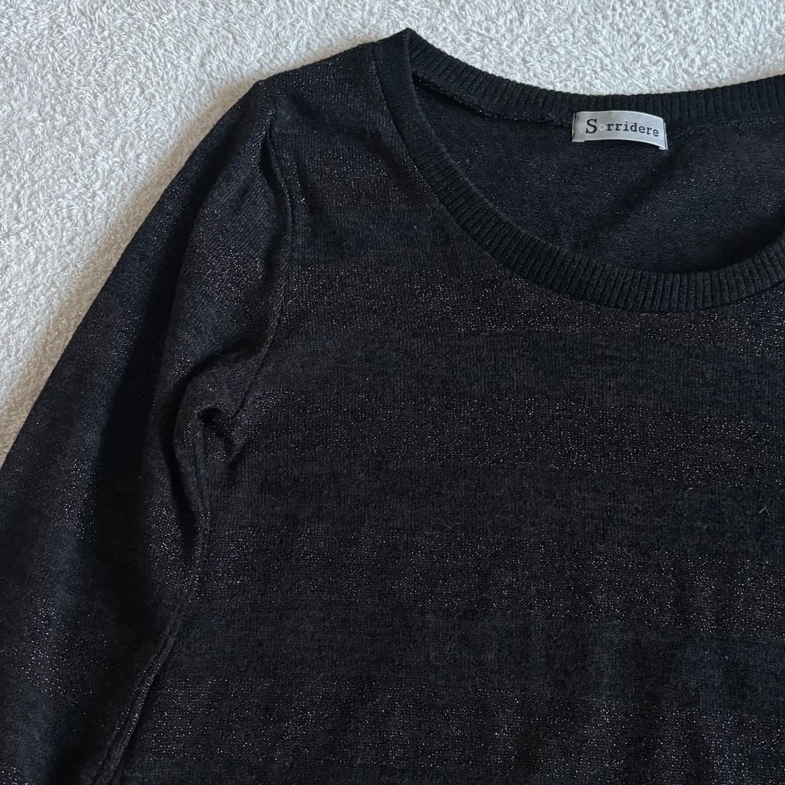 일본빈티지 y2k sorridere 스트라이프 블랙 니트 상품이미지2
