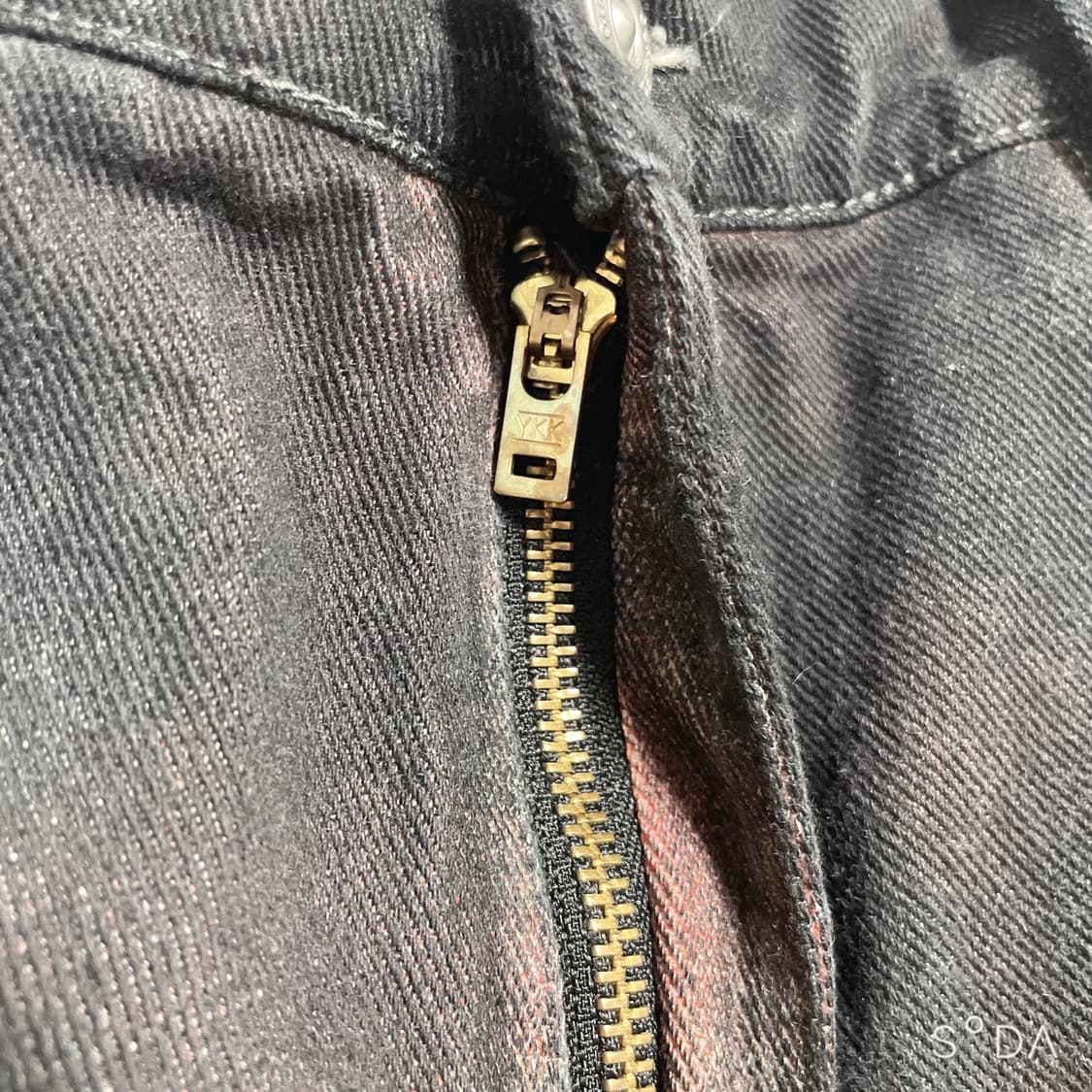 아워레가시 남성 바스트컷 오버다이드 럼버체크 데님 팬츠 48 상품이미지5