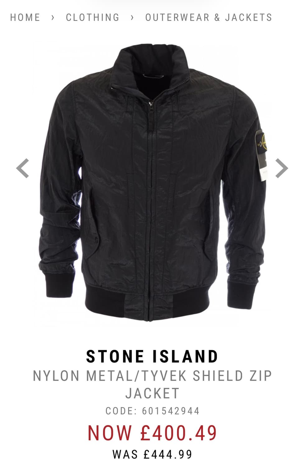 스톤아일랜드 나일론 메탈 타이벡 쉴드 자켓 상품이미지2