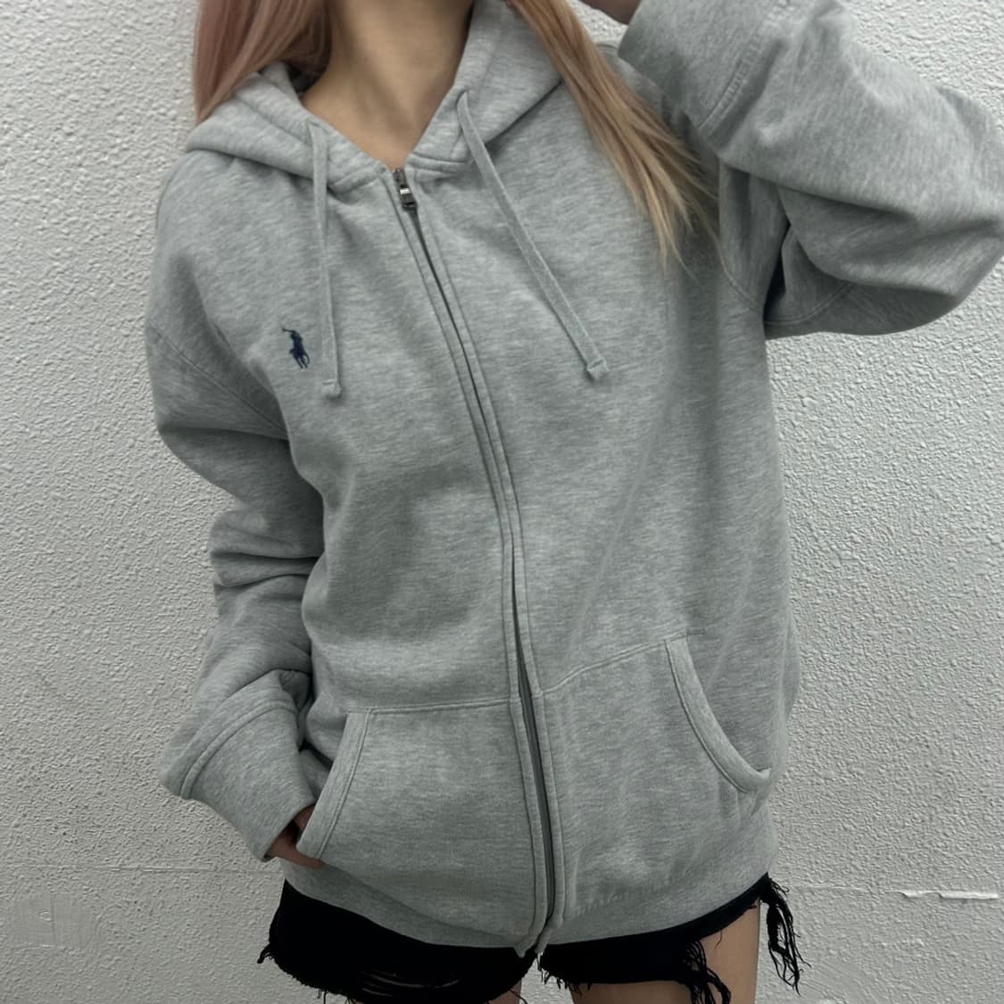 폴로 랄프로렌 네이비포니 그레이 후드 XL 상품이미지1