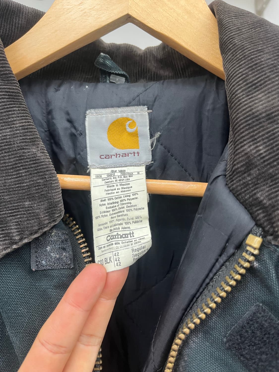 XL) 90년대 칼하트 03 블랙 워크 자켓 상품이미지3