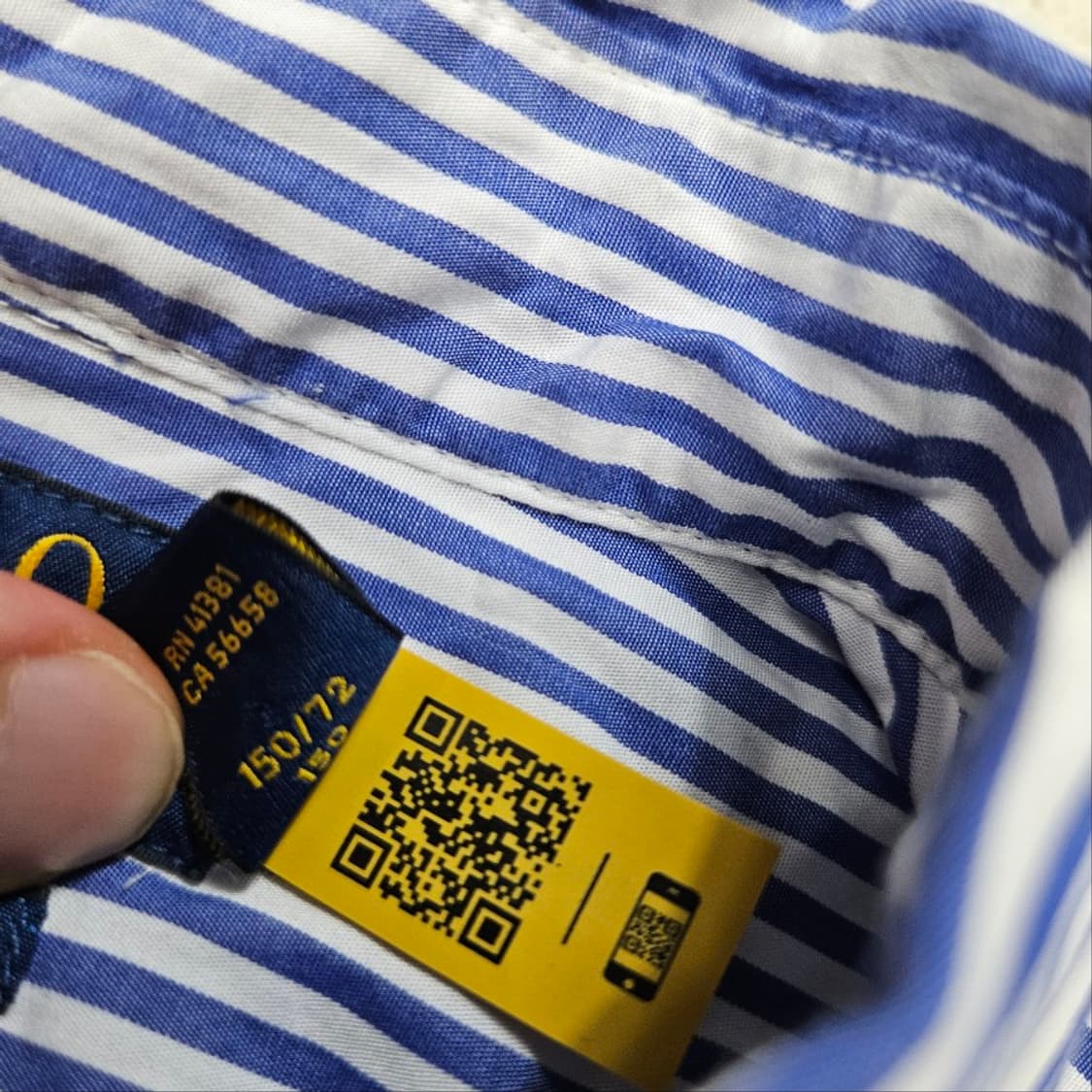 폴로 랄프 로렌 신형 QR 스트라이프 셔츠 M10-12 상품이미지4