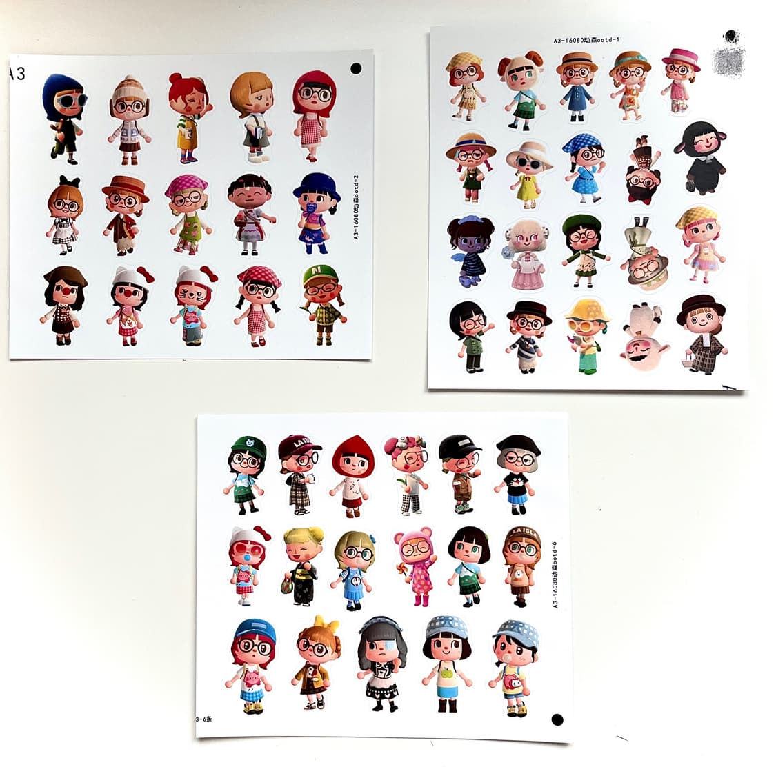 동물의숲 사람주민 스티커 5장 상품이미지2