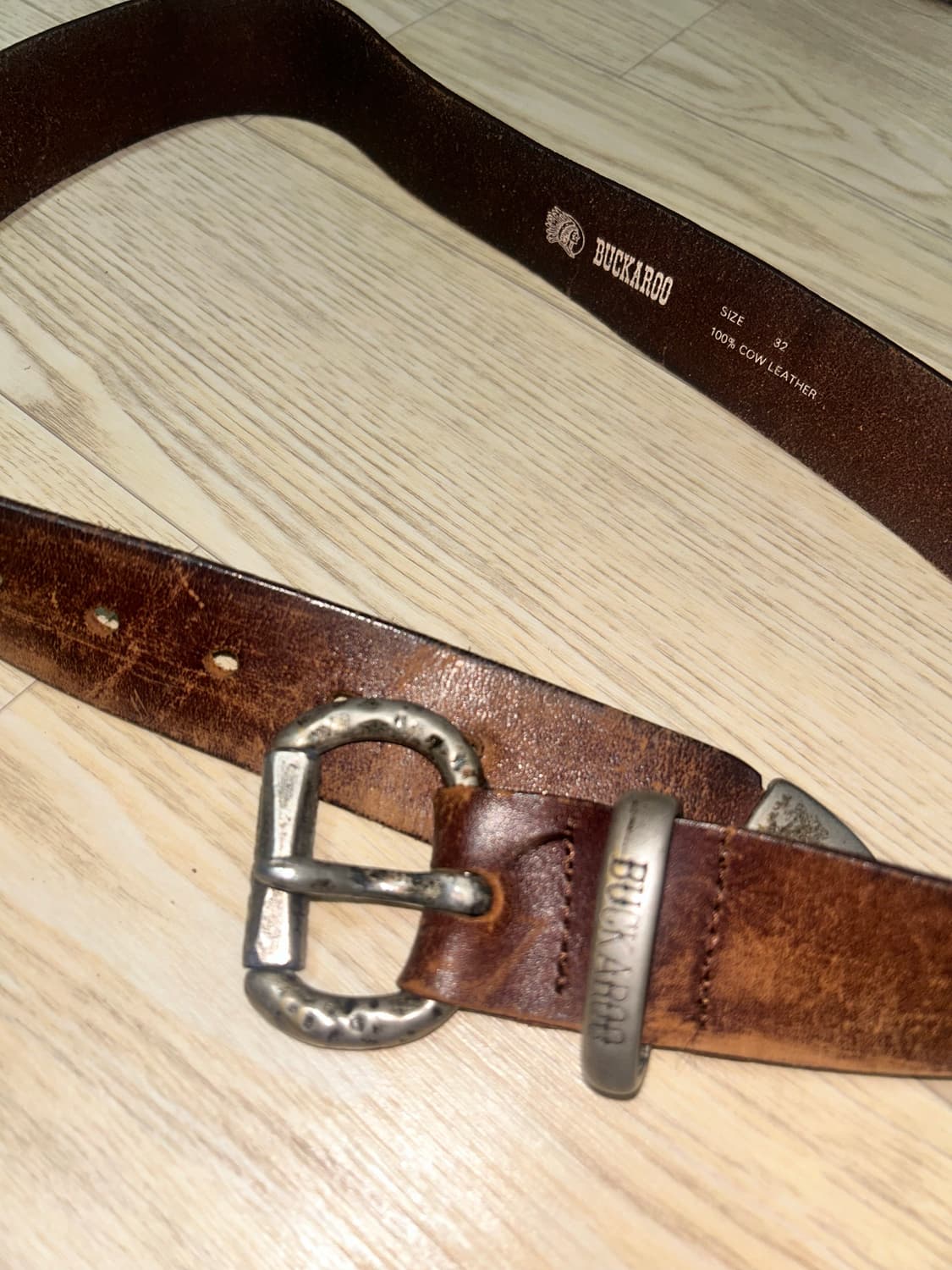 Buckaroo 빈티지 버커루 00s 브라운레더 벨트 상품이미지3