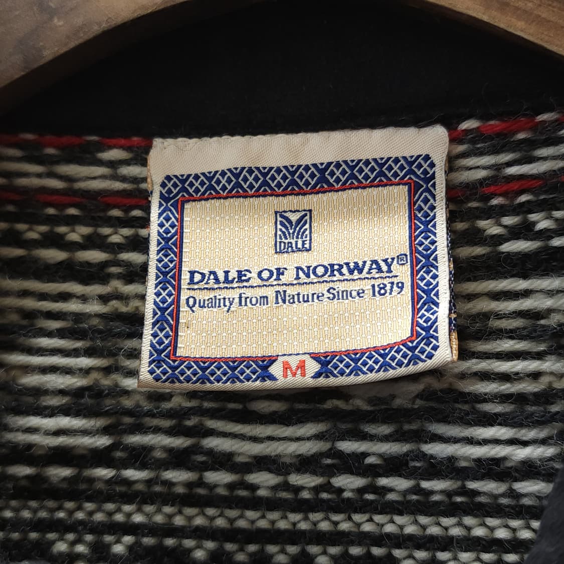 90s 데일 오브 노르웨이 퓨어 뉴울 노르딕 패턴 풀집 울 스웨터 M 상품이미지5