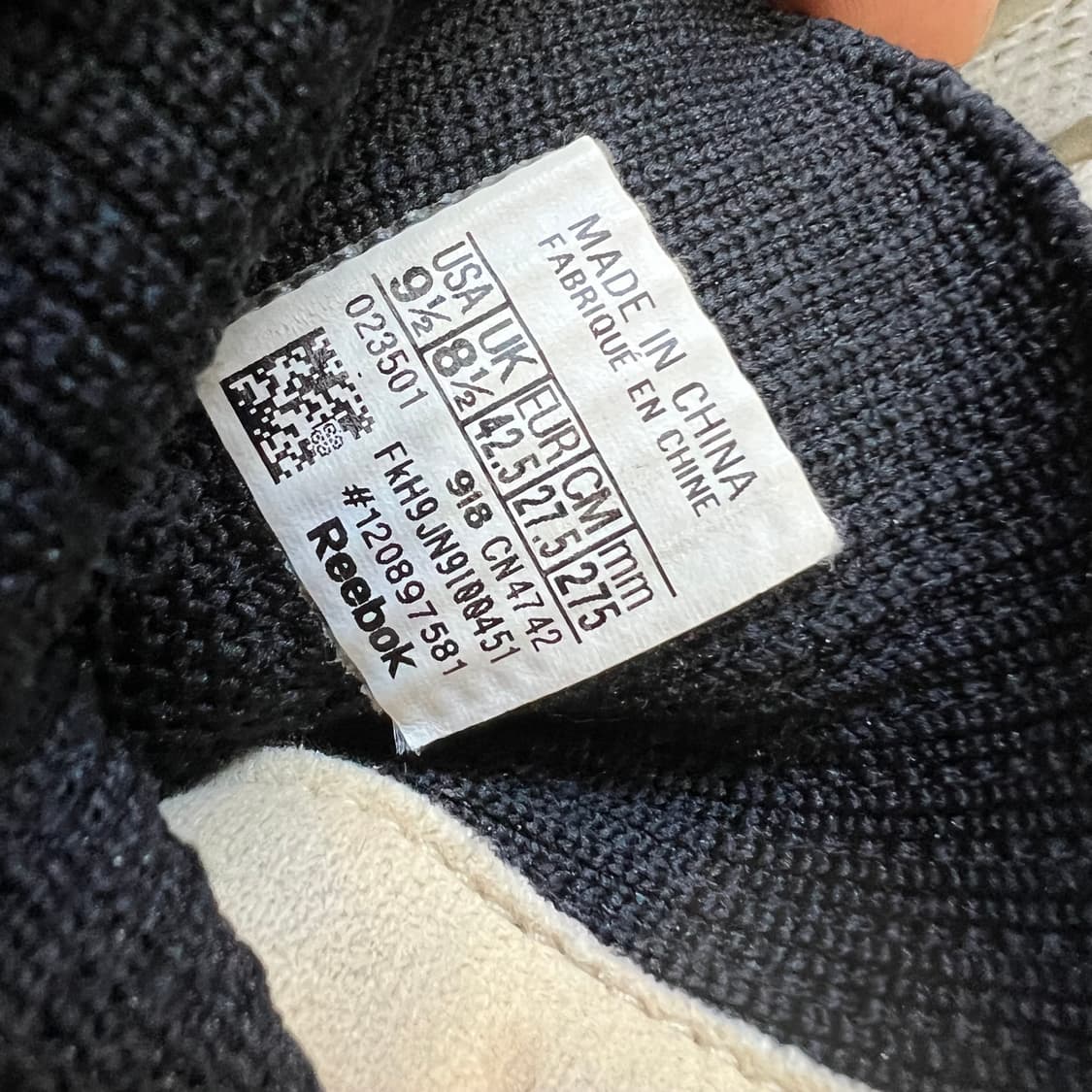 275) 리복 삭런 블랙 스니커즈 운동화 상품이미지8