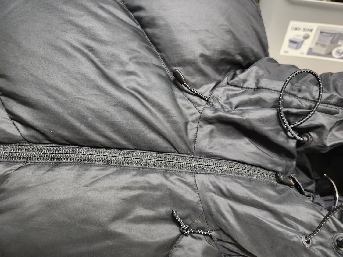 스파이더 사선 퀼팅 구스 다운 자켓 블랙 사이즈S(90) 상품이미지7