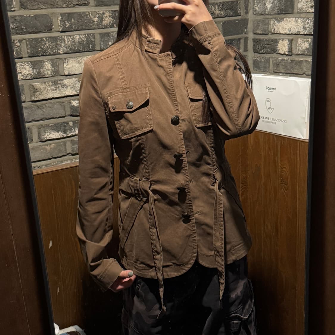 M) apriori 아프리오리 하이넥 사파리 벨티드 자켓 에스카다 상품이미지10