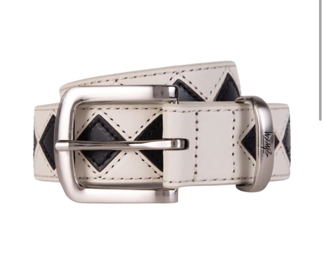 스투시 아가일 레더 벨트L/XL 상품이미지1