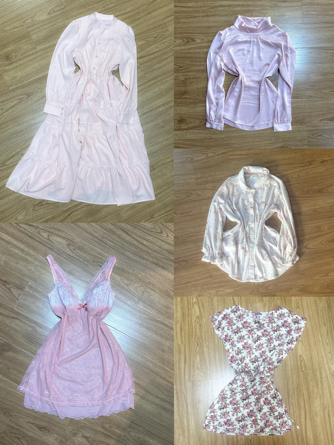 빈티지 핑크 원피스 세트 히메갸루 로걀 라떼 발레코어 공겜여주 달천 상품이미지1