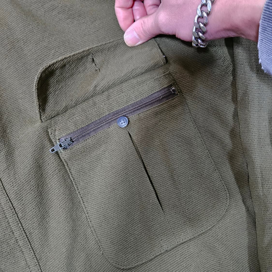 노스페이스 카키브라운 투포켓 Zip 워크웨어 루즈핏 셔츠 Free 상품이미지3