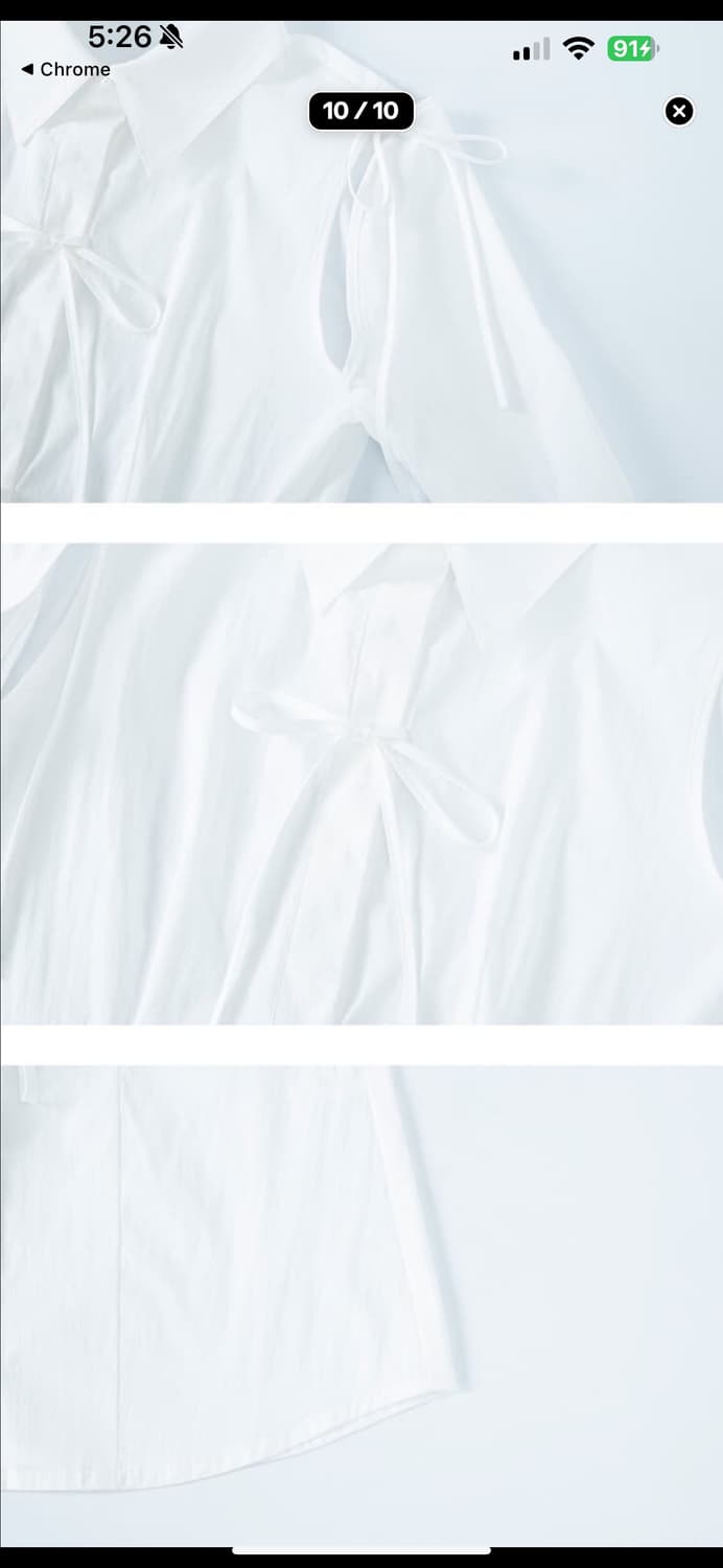 Youshim (유심) 리본 셔츠 화이트 상품이미지4